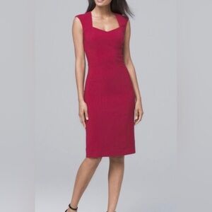 White House Black Market burgundy cocktail dress size 10